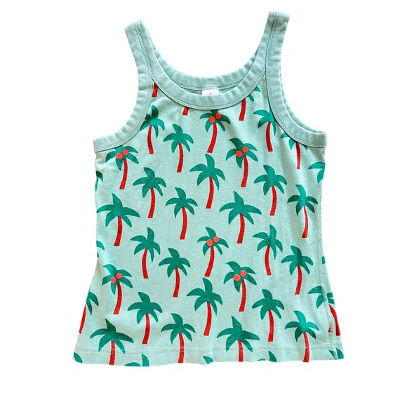 Hanna Andersson Women's PJ Tank Pajama Blouse Top Shirt Palm Tree Medium - Picture 1 of 3